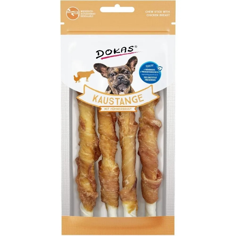 Dokas Tyggepind med kyllingebryst 50 g - naturlig tyggesnack til hunde